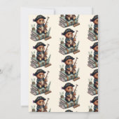 Invitation Fête d'anniversaire à thème de l'ours pirate (Dos)