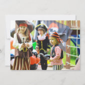 Invitation Fête d'anniversaire à thème de l'ours pirate (Dos)