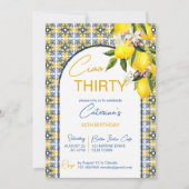 Invitation Fête d'anniversaire à thème italien Majolica arche (Devant)