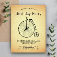 Fête d'anniversaire à vélo vintage
