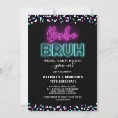 Invitation Fête d'anniversaire ado Neon Joint (Devant)