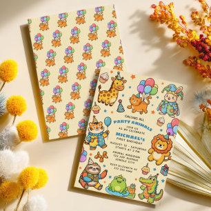 Invitation Fête d'anniversaire adorable pour tous les fêtards