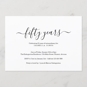 Invitation Fête d'anniversaire adulte d'étape importante