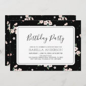 Invitation Fête d'anniversaire adulte d'été tropical moderne (Devant / Derrière)