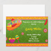 Invitation Fête d'anniversaire adulte d'invitation mexicaine (Devant / Derrière)