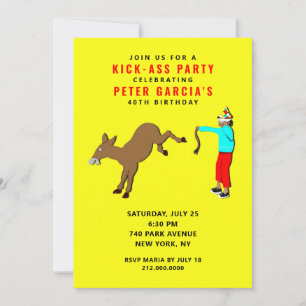 Invitation Fête d'anniversaire adulte drôle