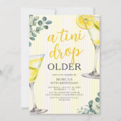 Invitation Fête d'anniversaire adulte Martini Lemon Drop (Devant)