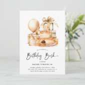 Invitation Fête d'anniversaire adulte mignonne tout âge (Debout devant)