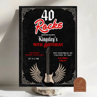 Fête d'anniversaire adulte Rock n Roll 40 ans Rock