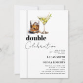 Invitation Fête d'anniversaire adulte Whiskey & Martini (Devant)