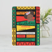 Invitation Fête d'anniversaire afro-africaine (Debout devant)