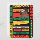Invitation Fête d'anniversaire afro-africaine (Devant)