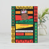 Invitation Fête d'anniversaire afro-africaine (Debout devant)