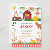 Invitation Fête d'anniversaire agricole (Devant)