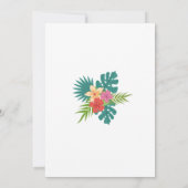 Invitation Fête d'anniversaire Aloha Tiki Collier Aloha  (Dos)