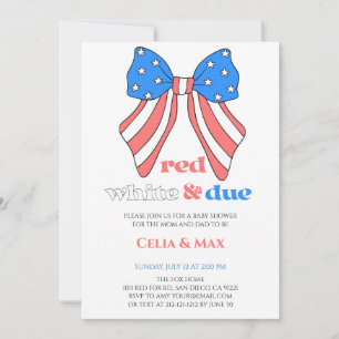 Invitation Fête d'anniversaire américaine du 4 juillet Bébé à