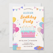 Invitation Fête d'anniversaire amusante (Devant)