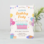 Invitation Fête d'anniversaire amusante (Debout devant)