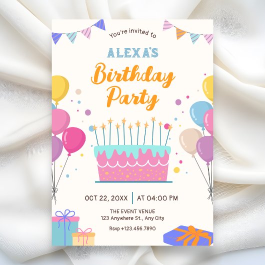 Invitation Fête d'anniversaire amusante