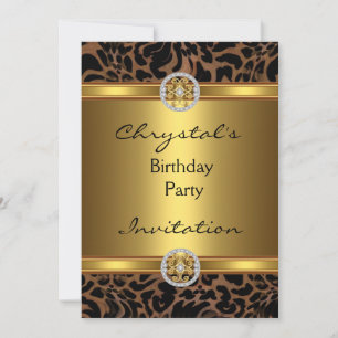 Invitation Fête d'anniversaire Animal Sauvage Bijo