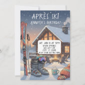Invitation Fête d'anniversaire Après Ski (Devant)