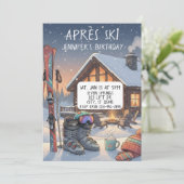 Invitation Fête d'anniversaire Après Ski (Debout devant)