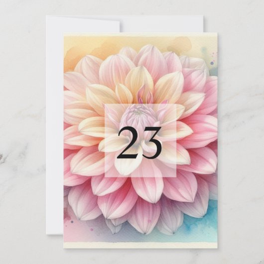 Invitation Fête d'anniversaire aquarelle de verdure florale é (Devant)