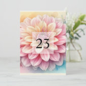 Invitation Fête d'anniversaire aquarelle de verdure florale é (Debout devant)