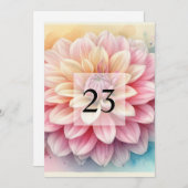 Invitation Fête d'anniversaire aquarelle de verdure florale é (Devant / Derrière)