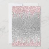 Invitation Fête d'anniversaire argent parties scintillant gou (Dos)