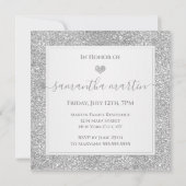 Invitation Fête d'anniversaire argentée de parties (Dos)