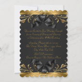 Invitation Fête d'anniversaire Art déco (Dos)