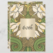 Invitation Fête d'anniversaire Art déco vintage (Devant / Derrière)