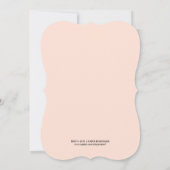 Invitation Fête d'anniversaire Art Déco Vintage Peach (Dos)