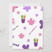 Invitation Fête d'anniversaire Art Party - Anniversaire de l' (Dos)