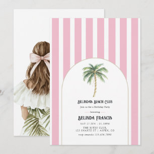 Invitation Fête d'anniversaire au Blush Pink Beach Club