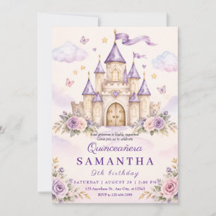Invitation Fête d'anniversaire au château de la Princesse Vio