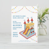 Invitation Fête d'anniversaire au château magique rebondissan (Debout devant)