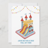 Invitation Fête d'anniversaire au château magique rebondissan (Dos)