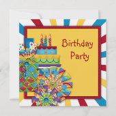 Invitation Fête d'anniversaire au cirque (Devant)