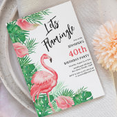 Invitation Fête d'anniversaire au flamant rose
