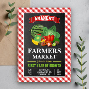 Invitation Fête d'anniversaire au marché des agriculteurs