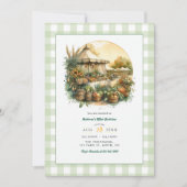 Invitation Fête d'anniversaire au marché fermier rustique de  (Devant)