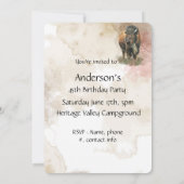 Invitation Fête d'anniversaire au parc animalier de bisons de (Dos)