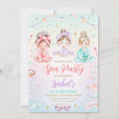 Invitation Fête d'anniversaire au Spa (Devant)