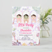Invitation Fête d'anniversaire au spa (Debout devant)