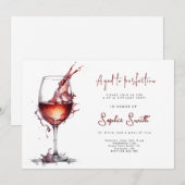 Invitation Fête d'anniversaire au vin à la perfection (Devant / Derrière)