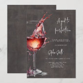 Invitation Fête d'anniversaire au vin à la perfection (Devant / Derrière)