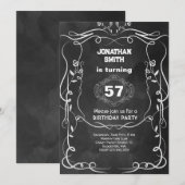 Invitation Fête d'anniversaire au whisky (Devant / Derrière)