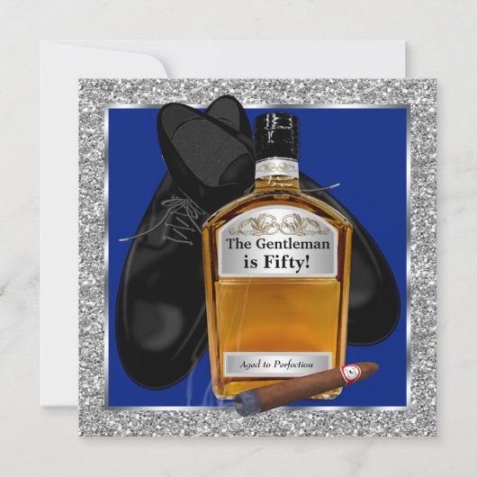 Invitation Fête d'anniversaire au whisky de Mans (Devant)